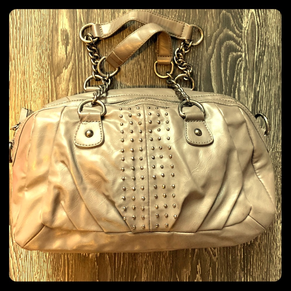 Studded grey Nine West satchel
